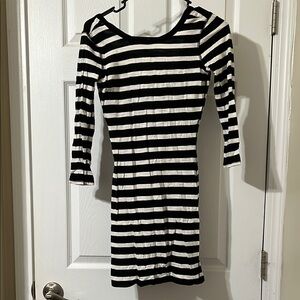 Black and White Striped Dress